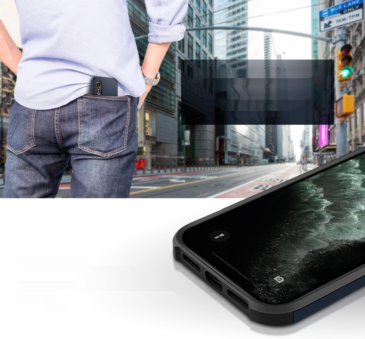 BEZ Etui na Samsung Xcover7, amortyzujące, wytrzymałe, ciemnoniebieskie