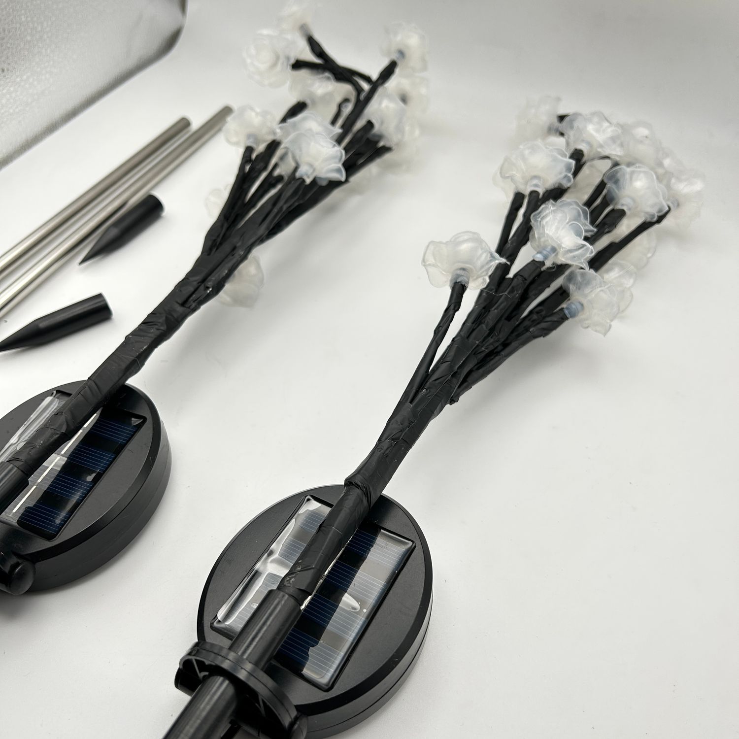 MXJFYY Lampy Solarne, 2 Sztuki 20 LED Gałązki, 2 Tryby Wodoodporne