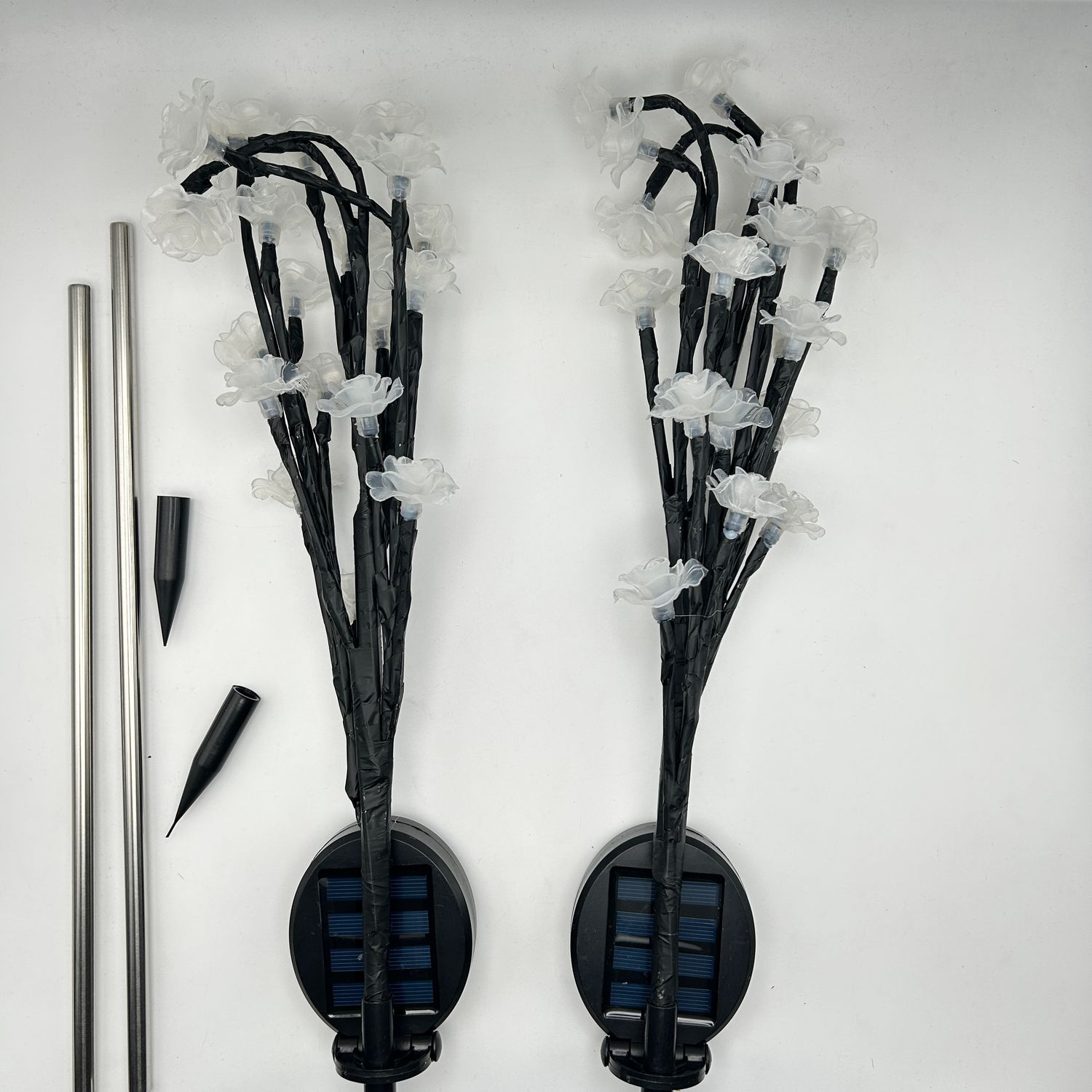 MXJFYY Lampy Solarne, 2 Sztuki 20 LED Gałązki, 2 Tryby Wodoodporne