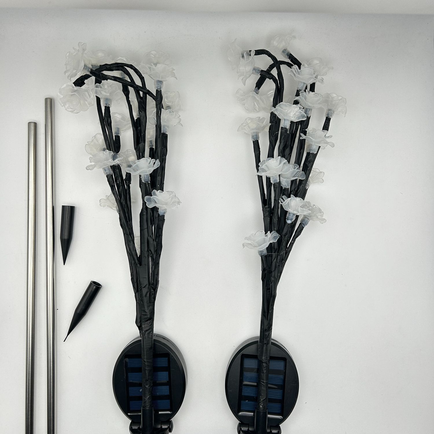 MXJFYY Lampy Solarne, 2 Sztuki 20 LED Gałązki, 2 Tryby Wodoodporne