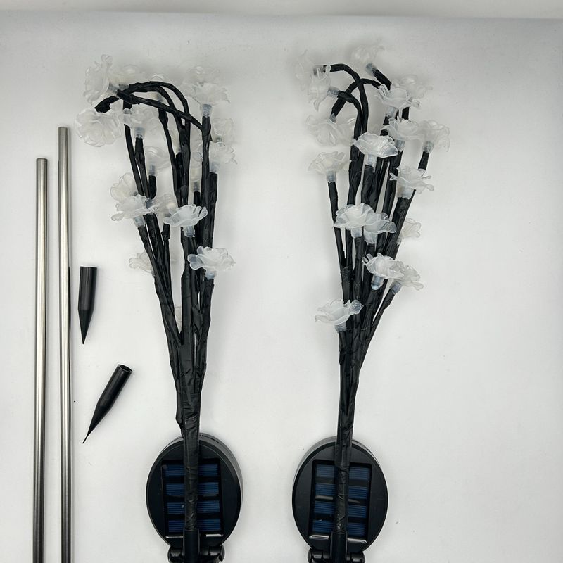 MXJFYY Lampy Solarne, 2 Sztuki 20 LED Gałązki, 2 Tryby Wodoodporne