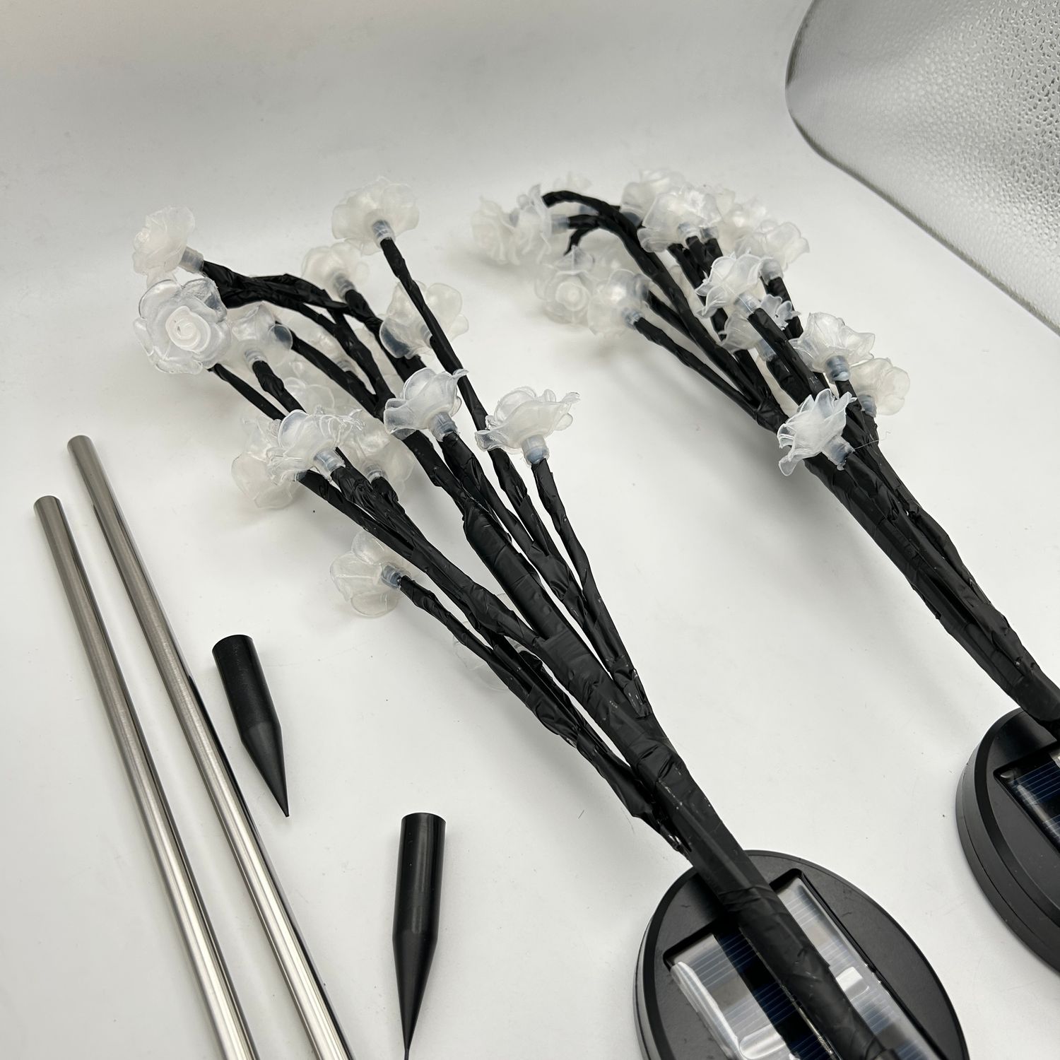 MXJFYY Lampy Solarne, 2 Sztuki 20 LED Gałązki, 2 Tryby Wodoodporne