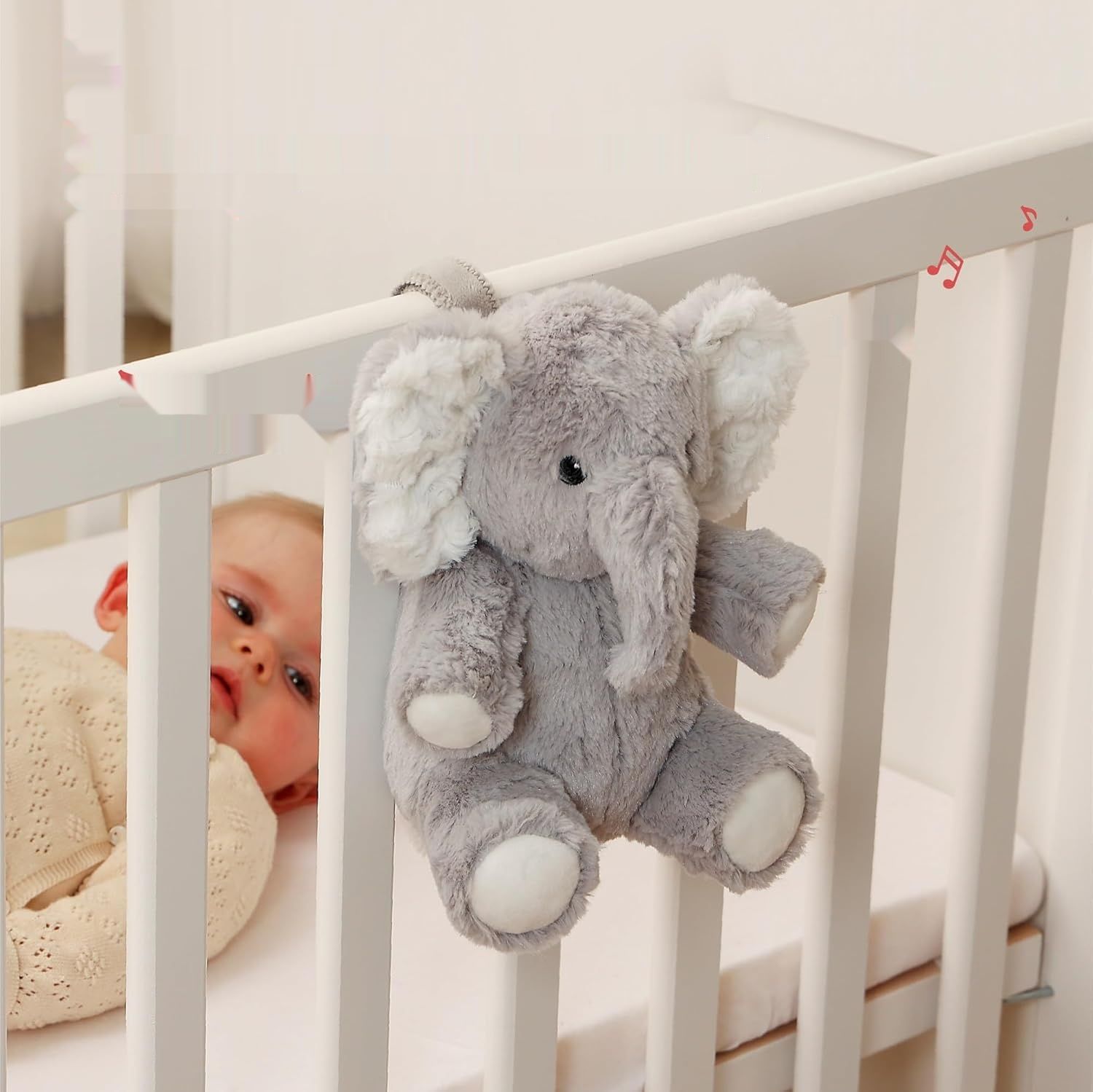 Przytulanka z pozytywką Cloud-b szary słonik