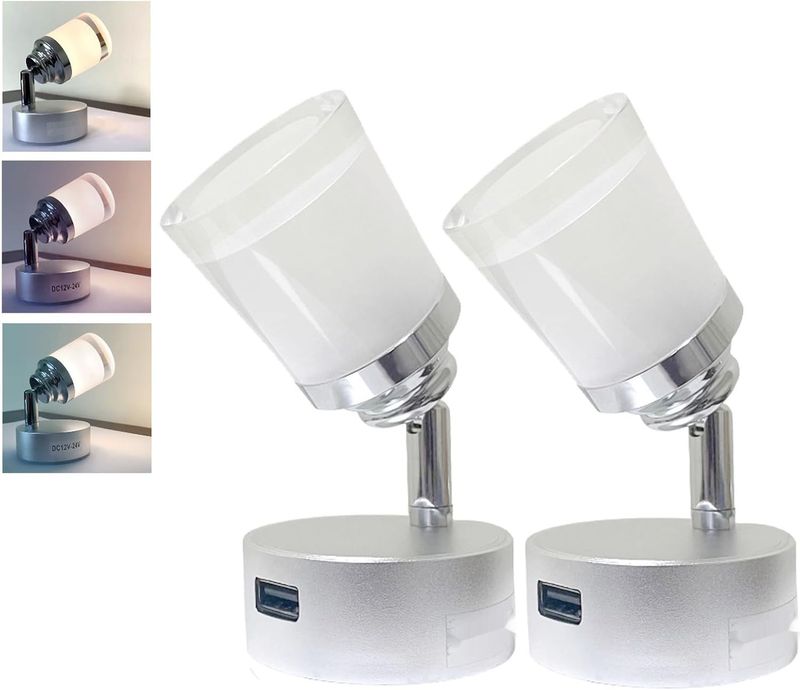 Intckwan 12V LED lampa do kampera, USB, dotykowy ściemniacz, DC12-24V.