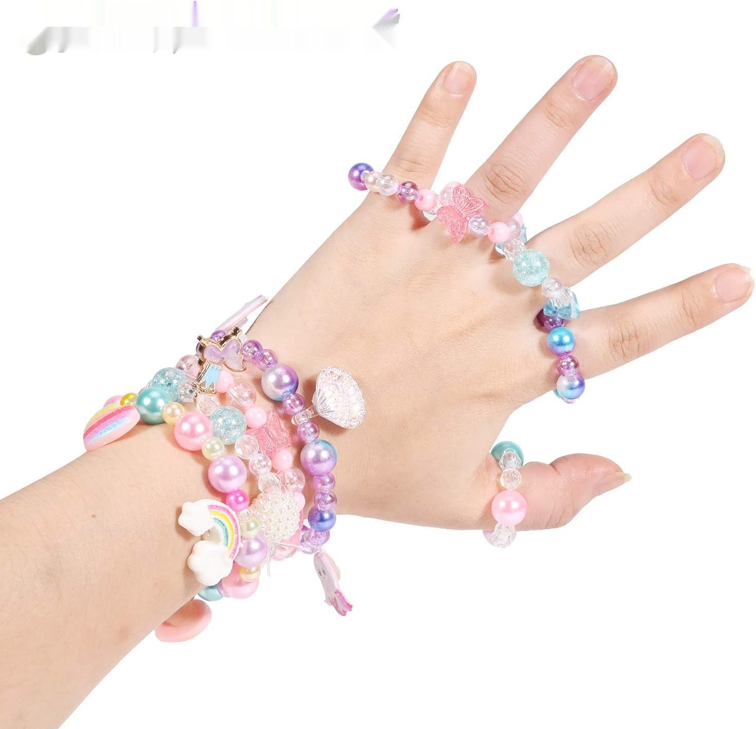 Zestaw HIFOT, biżuteria dla dzieci, 400 sztuk, naszyjnik, bransoletka