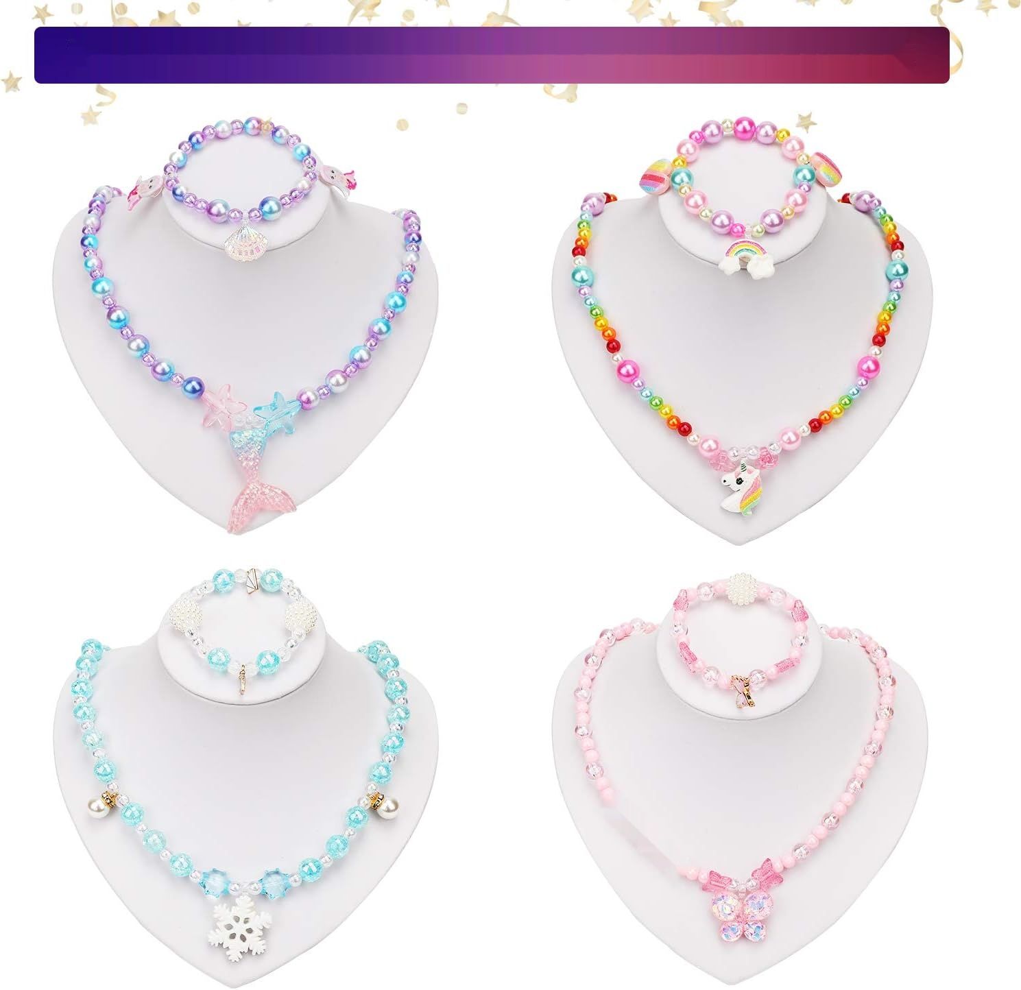 Zestaw HIFOT, biżuteria dla dzieci, 400 sztuk, naszyjnik, bransoletka