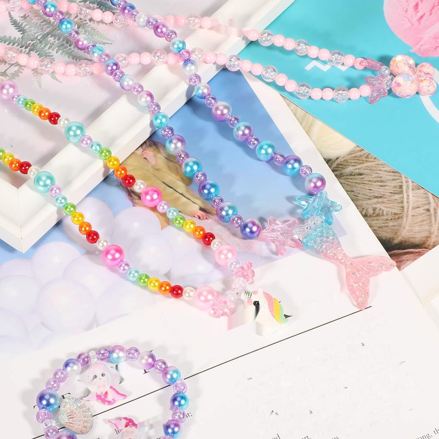 Zestaw HIFOT, biżuteria dla dzieci, 400 sztuk, naszyjnik, bransoletka