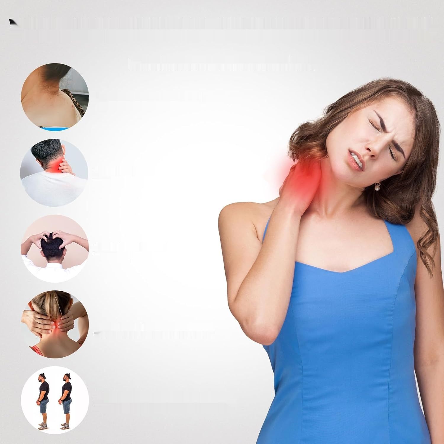 PODUSZKA TRAKCYJNA KARKU,KOREKTOR GARBU SZYI Z PUNKTEM MASAŻU GÓRNEJ CZĘŚCI