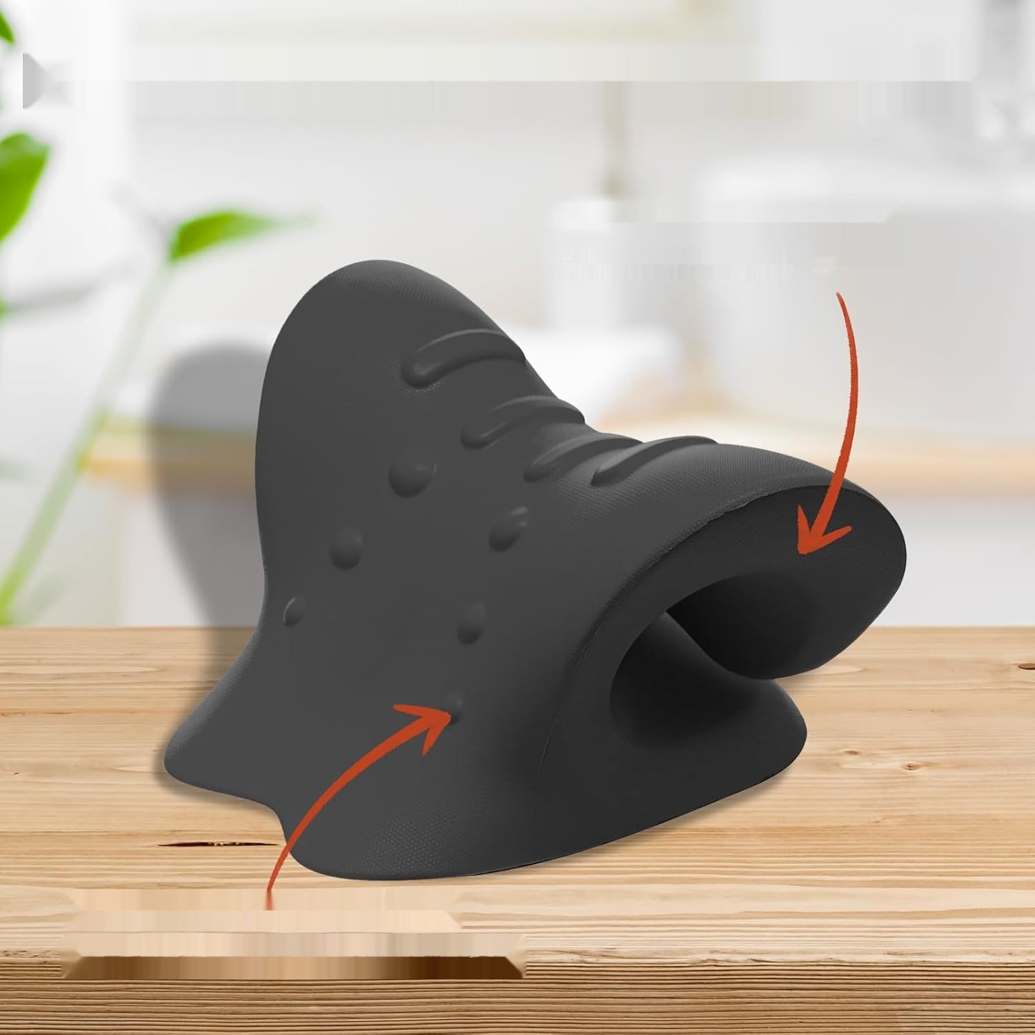 PODUSZKA TRAKCYJNA KARKU,KOREKTOR GARBU SZYI Z PUNKTEM MASAŻU GÓRNEJ CZĘŚCI