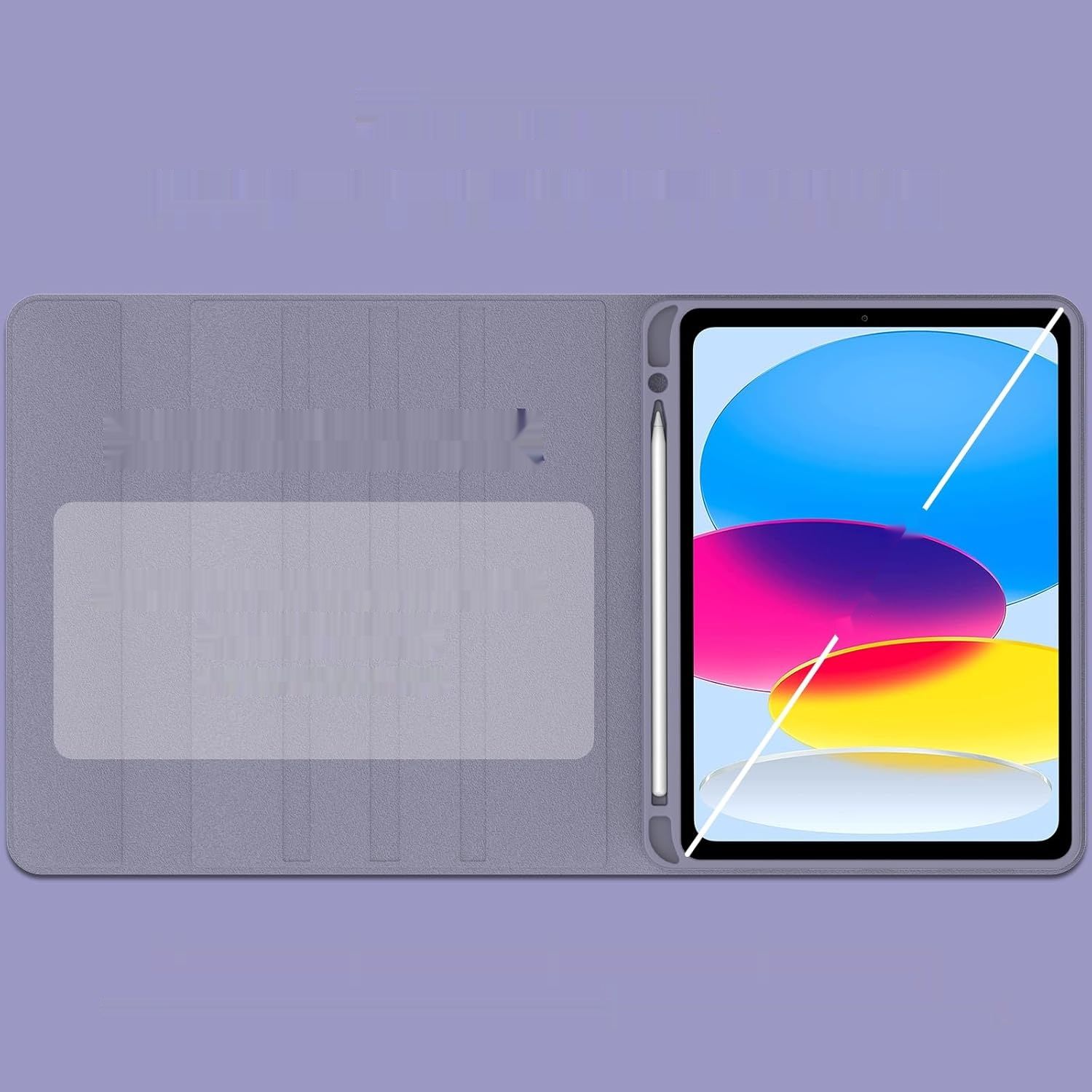 JADEMALL Klawiatura iPad 10. generacji, Włoska QWERTY Bluetooth, Fioletowa