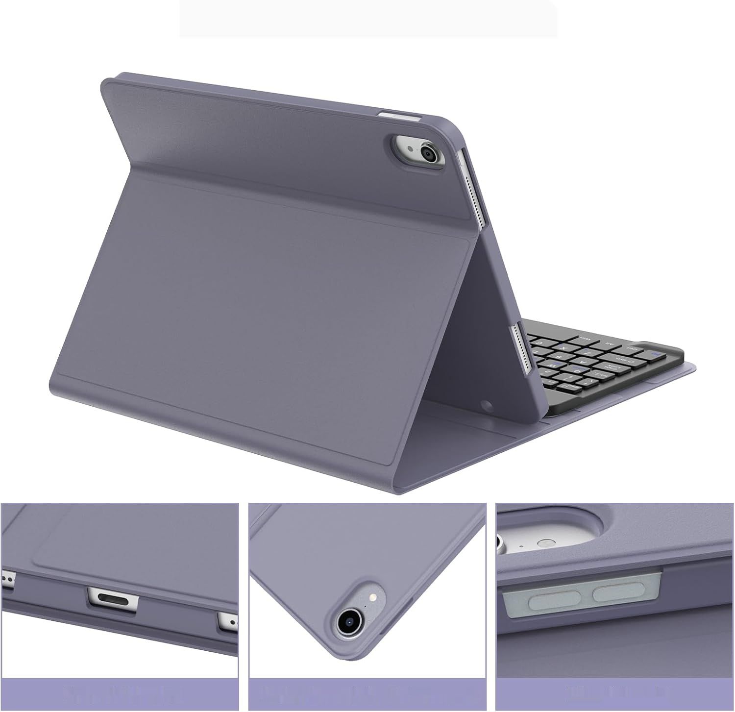 JADEMALL Klawiatura iPad 10. generacji, Włoska QWERTY Bluetooth, Fioletowa