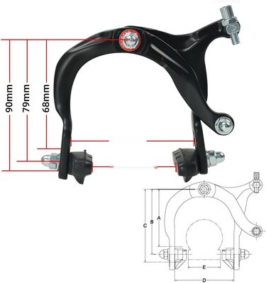 CYSKY Hamulce Rowerowe, Zaciski Aluminium, Zestaw Przód i Tył