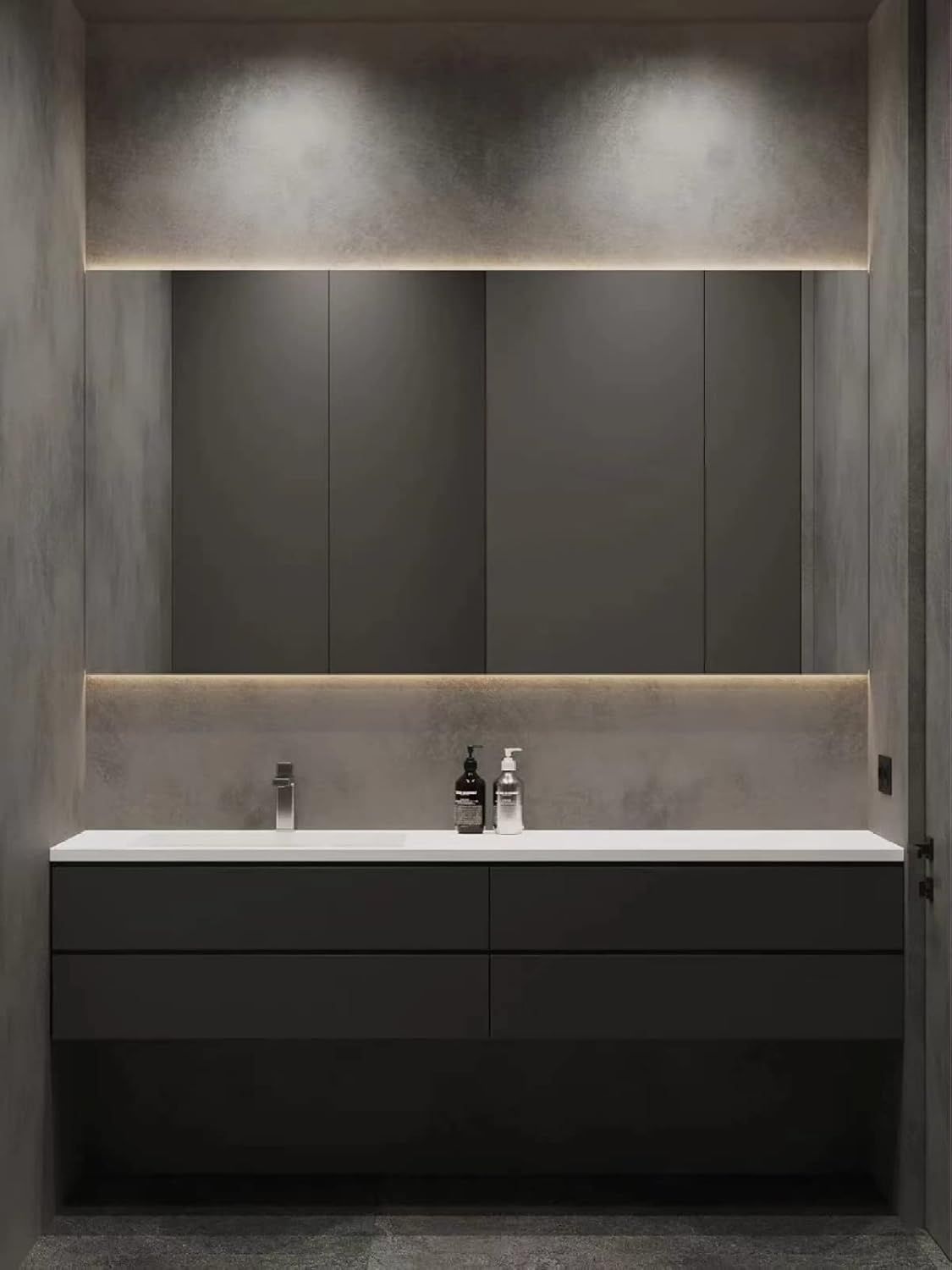 Bordiura tapetowa PCV, samoprzylepna, 5 cm x 500 cm, ciemnoszara, matowa