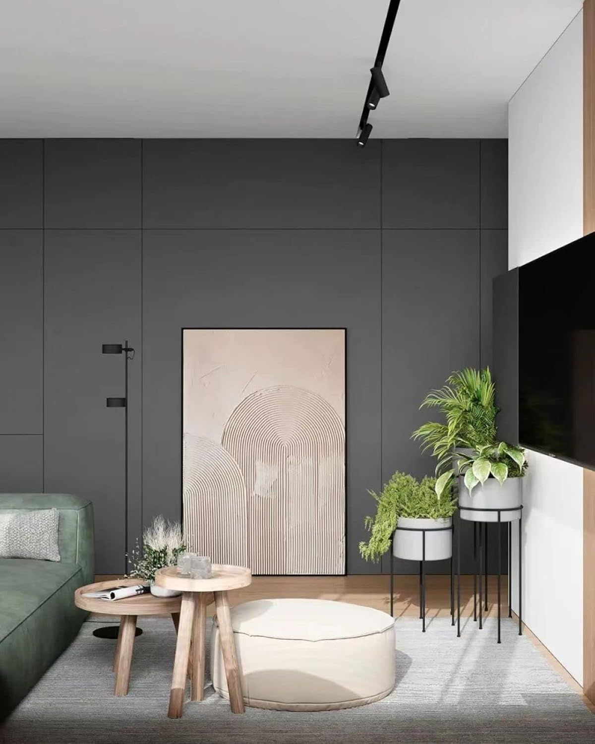 Bordiura tapetowa PCV, samoprzylepna, 5 cm x 500 cm, ciemnoszara, matowa