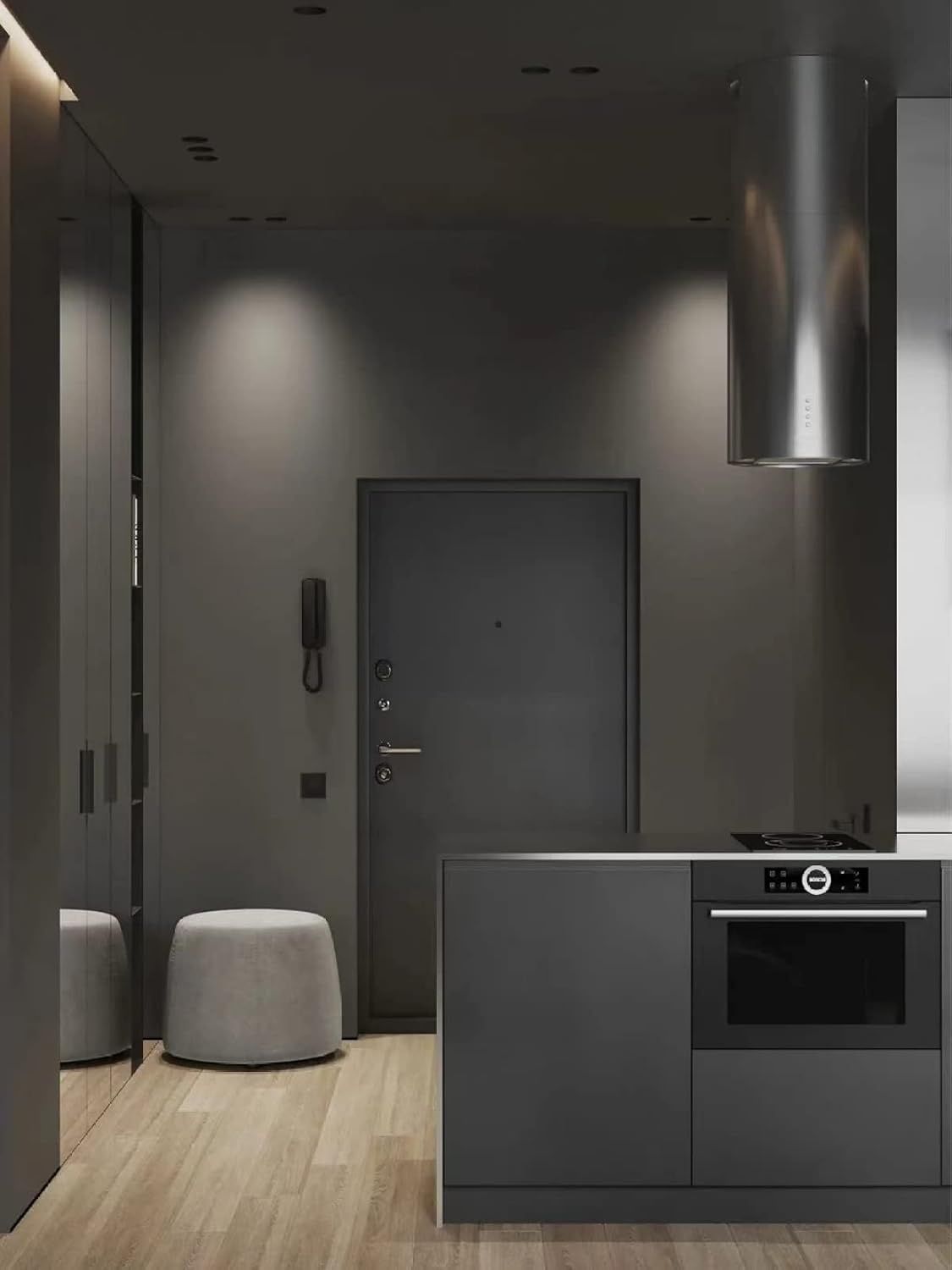 Bordiura tapetowa PCV, samoprzylepna, 5 cm x 500 cm, ciemnoszara, matowa