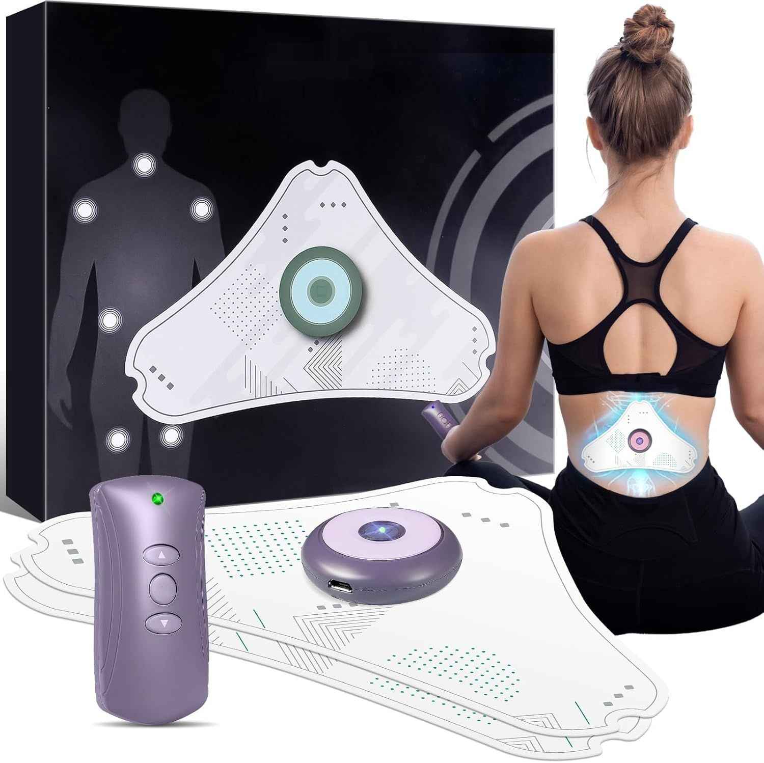 Elektrostymulator TENS EMS 9 Trybów, 25 Siły, Łagodzenie Bólu (Duży)