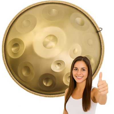 ANTETOK Gold Harmonic 440hz 22-calowy Handpan Steel Drum 12 Tonów w D-moll