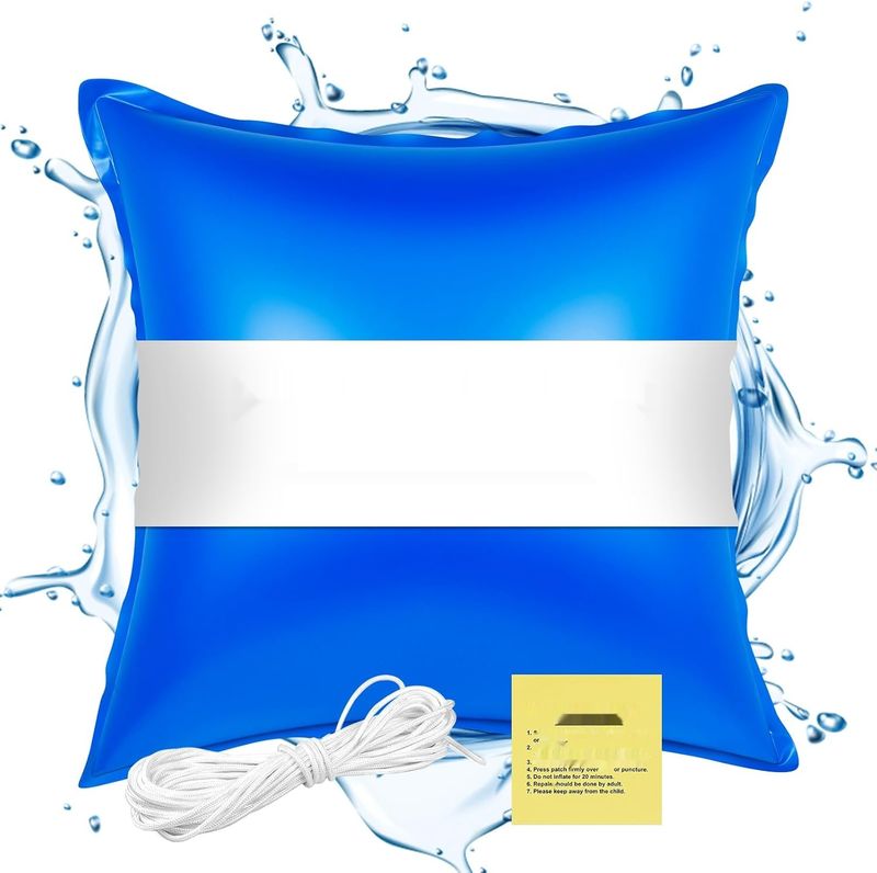 Poduszki powietrzne do basenu chronią przed lodem, wodą i zanieczyszczeniami.