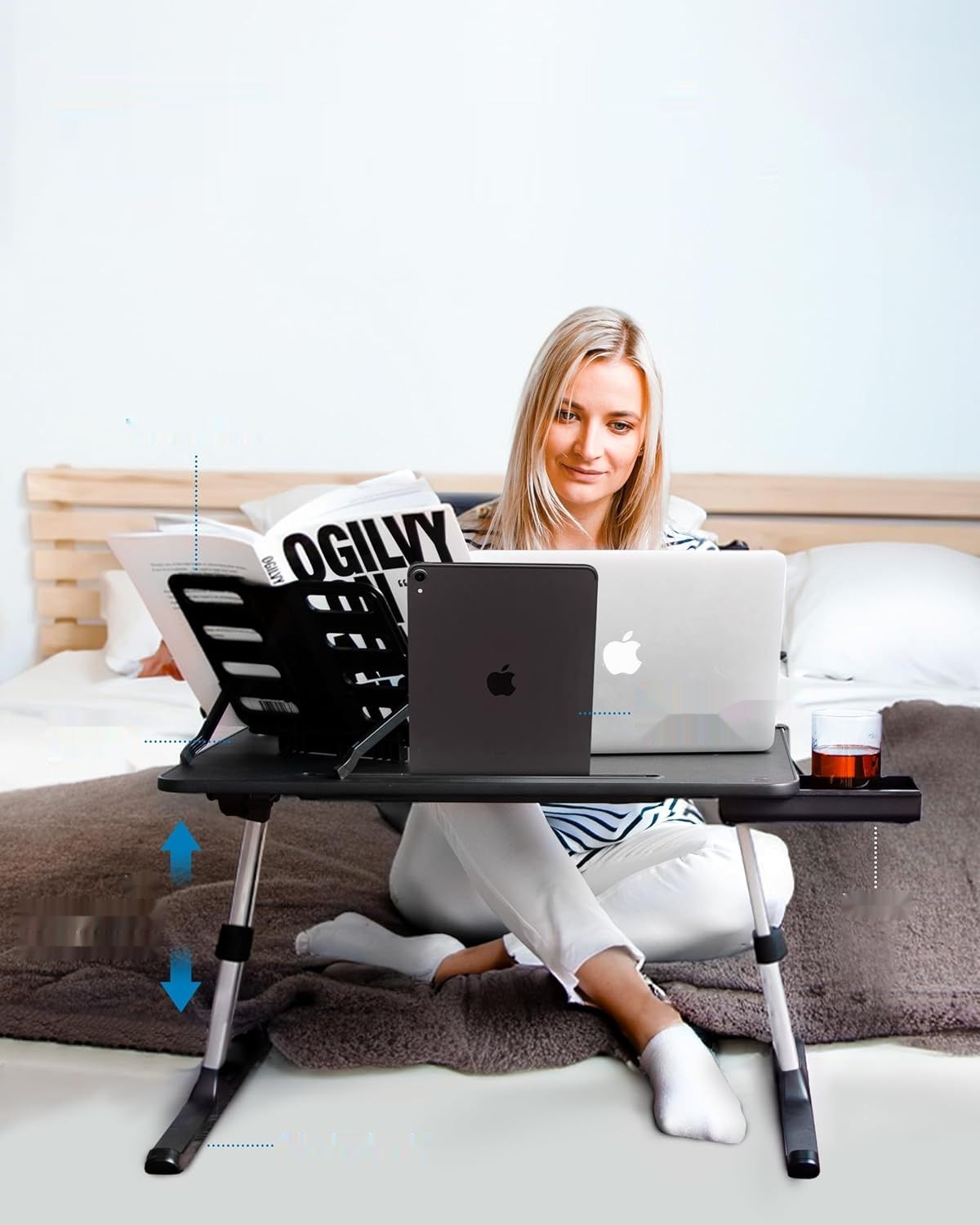 Cooper Desk Pro Stolik Wspierający Czytanie i Laptop (Perłowy Biały)