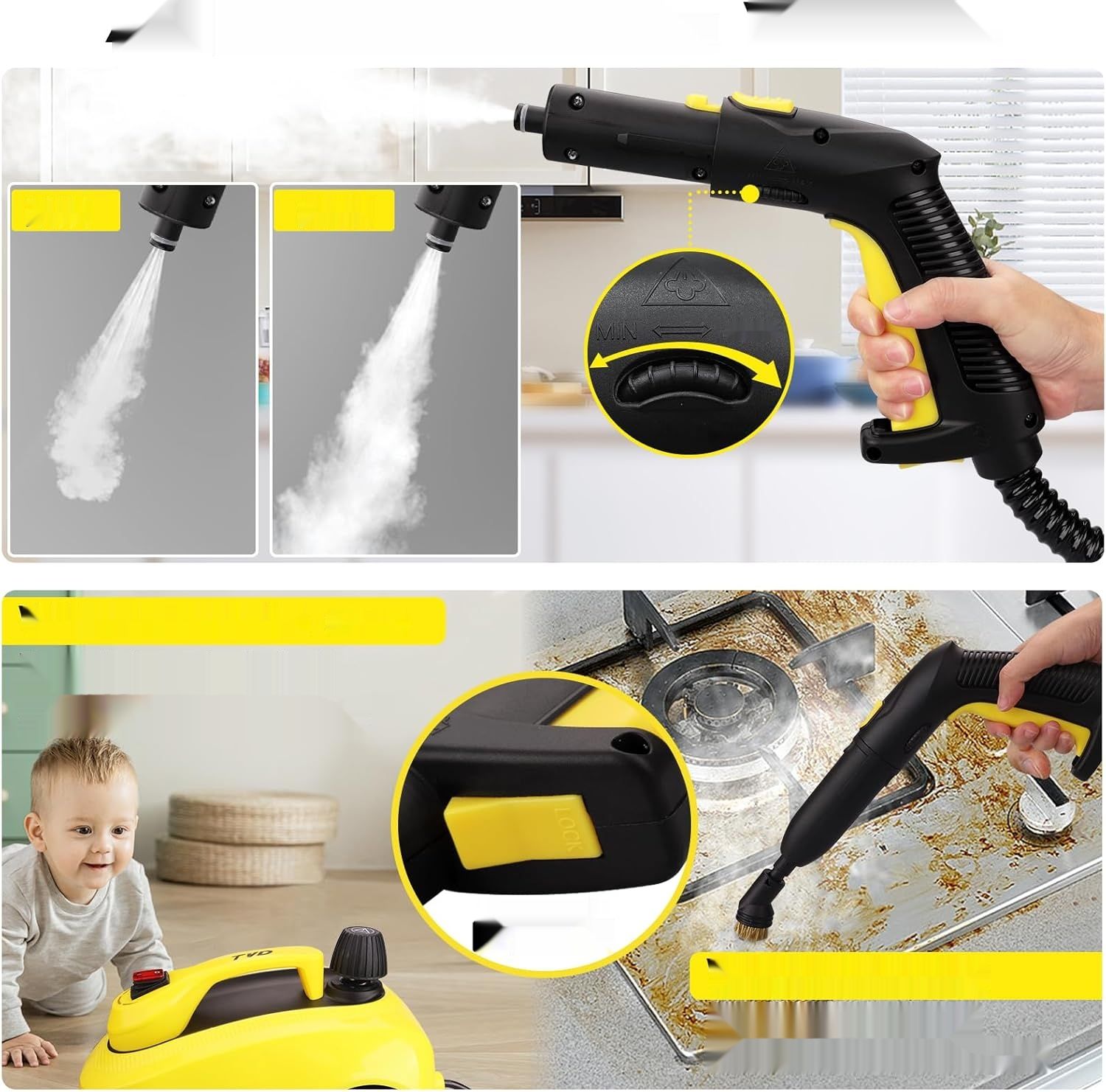 TVD Steam Cleaner, Odkurzacz Parowy do Tapicerek