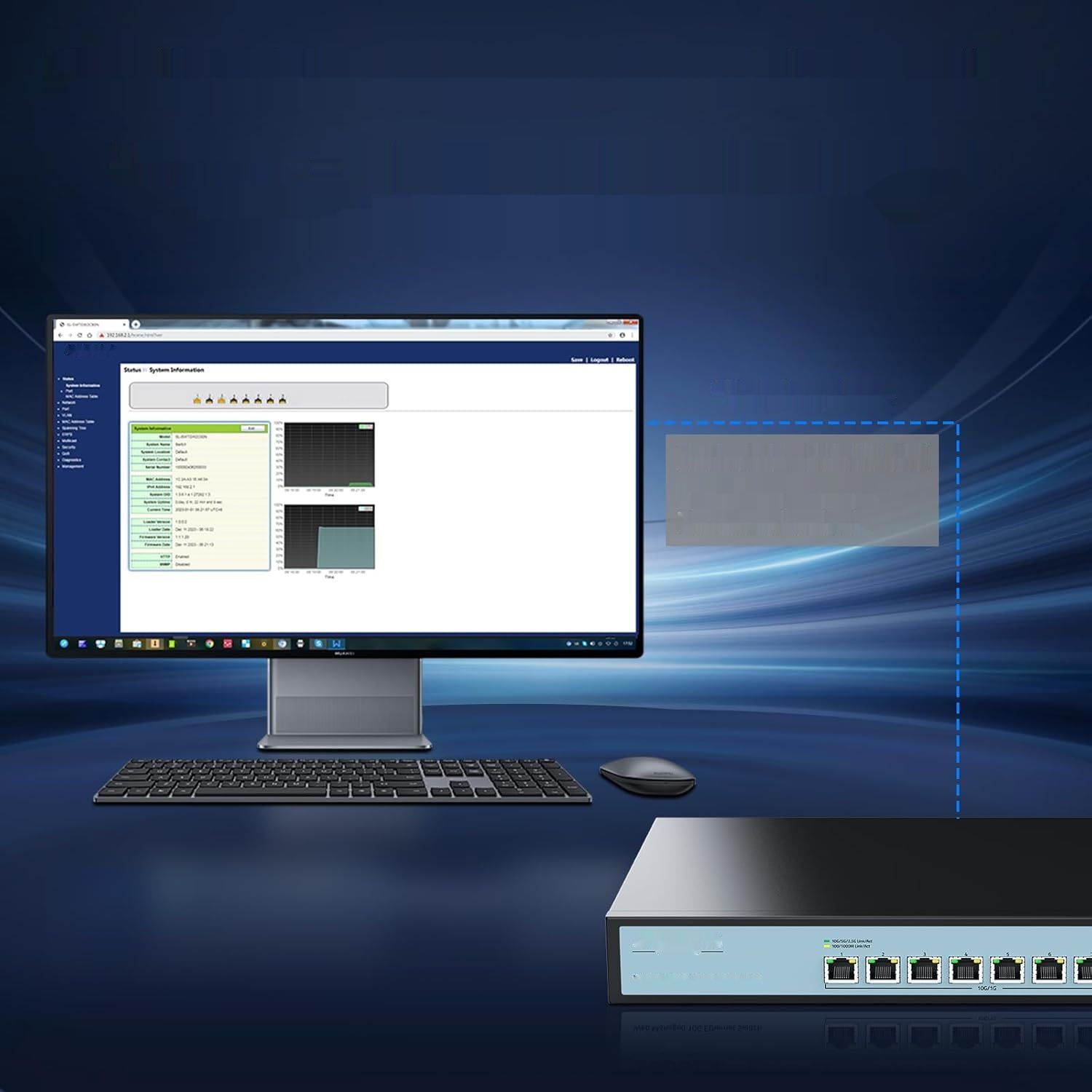 SODOLA 8-portowy przełącznik 10Gbit Easy Web Managed Switch