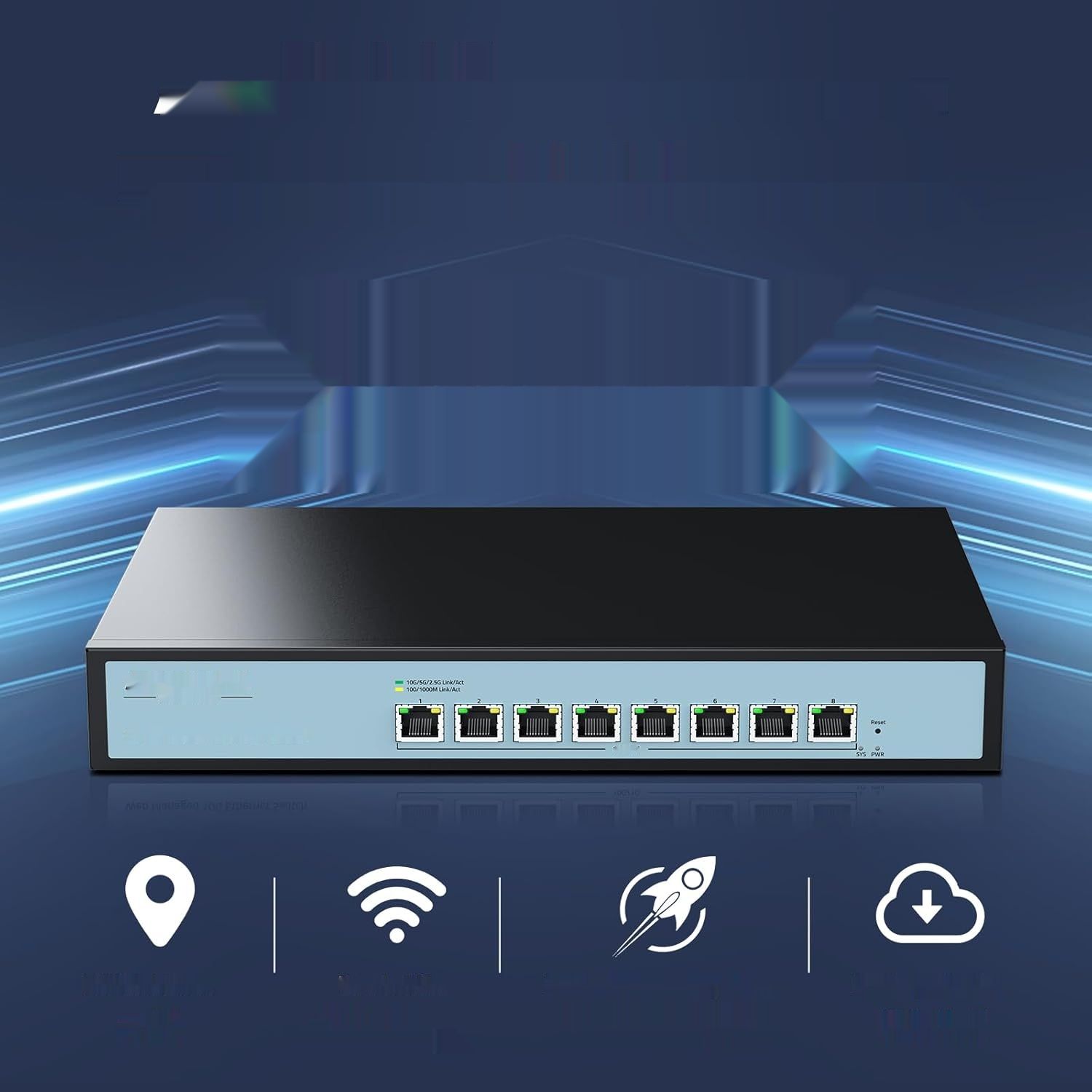 SODOLA 8-portowy przełącznik 10Gbit Easy Web Managed Switch