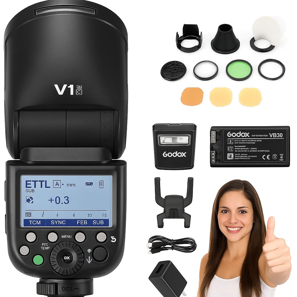 GODOX V1 Pro C 2.4G Lampa Błyskowa Speedlite do Aparatu Canon EOS
