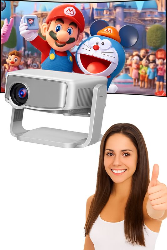 Mini Projektor Android, Projektor 5G WiFi Bluetooth 5.2, 9000 Lumenów, P90.