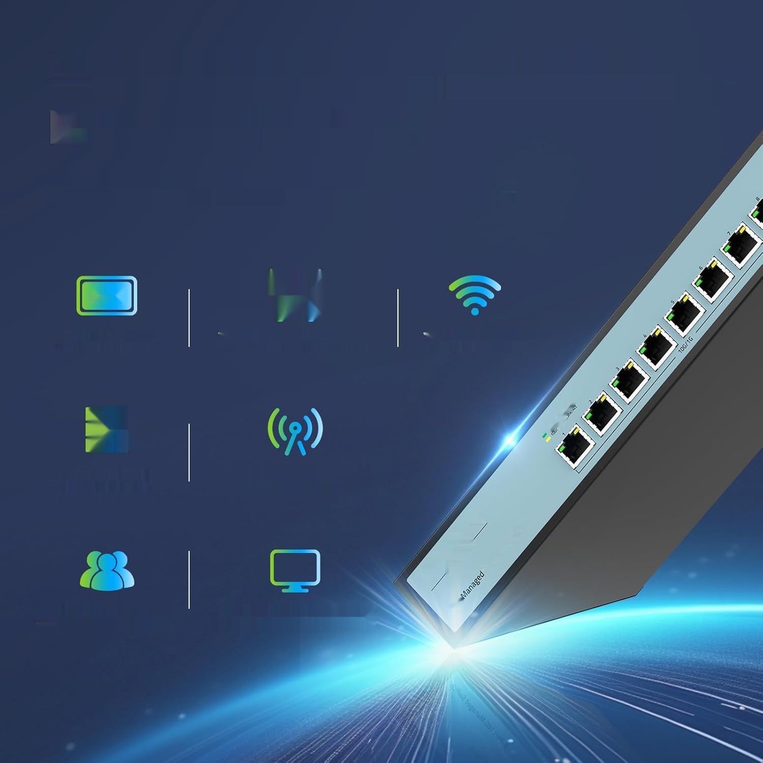 SODOLA 8-portowy przełącznik 10Gbit Easy Web Managed Switch