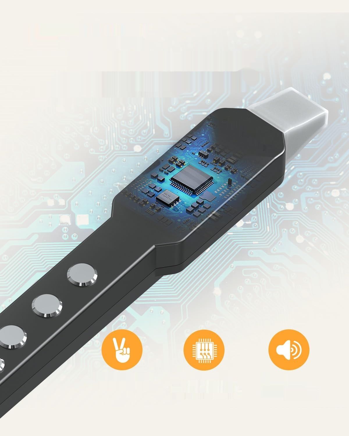 OYAYO Cyfrowy Instrument Dęty Elektryczny Czarny