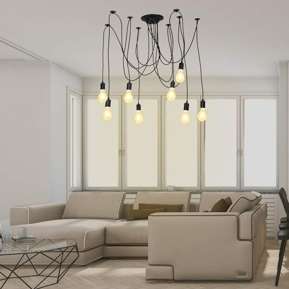 Cocoarm Żyrandol Pająk DIY Sufitowa Lampa Pająk Retro