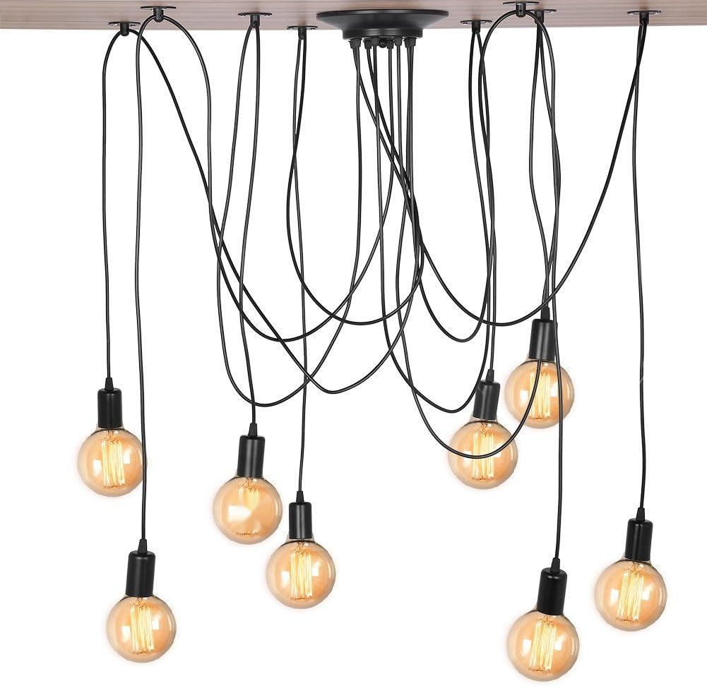 Cocoarm Żyrandol Pająk DIY Sufitowa Lampa Pająk Retro