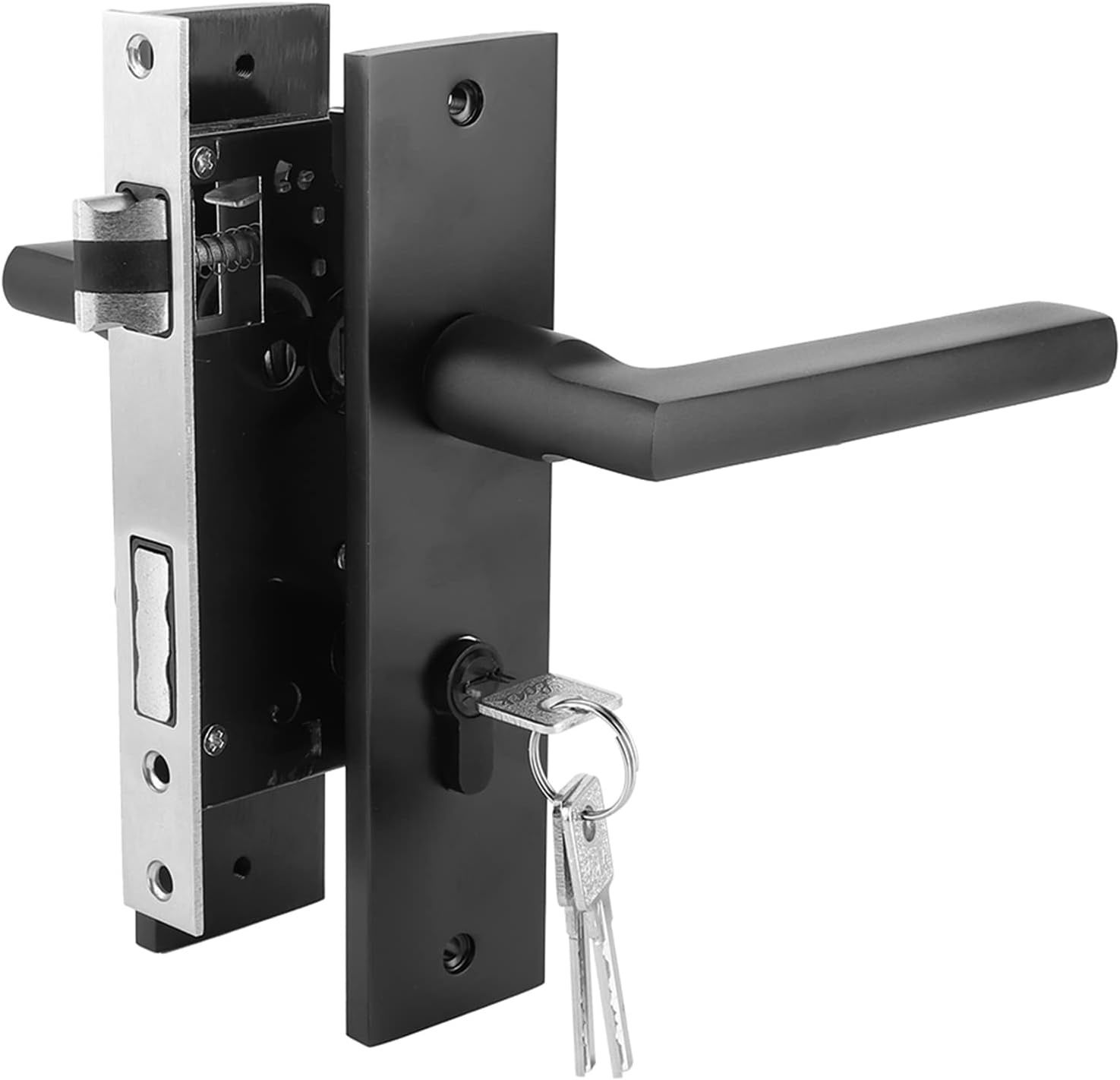 Zestaw zamka z klamką do drzwi Box Lock, komplet ze stopu aluminium.