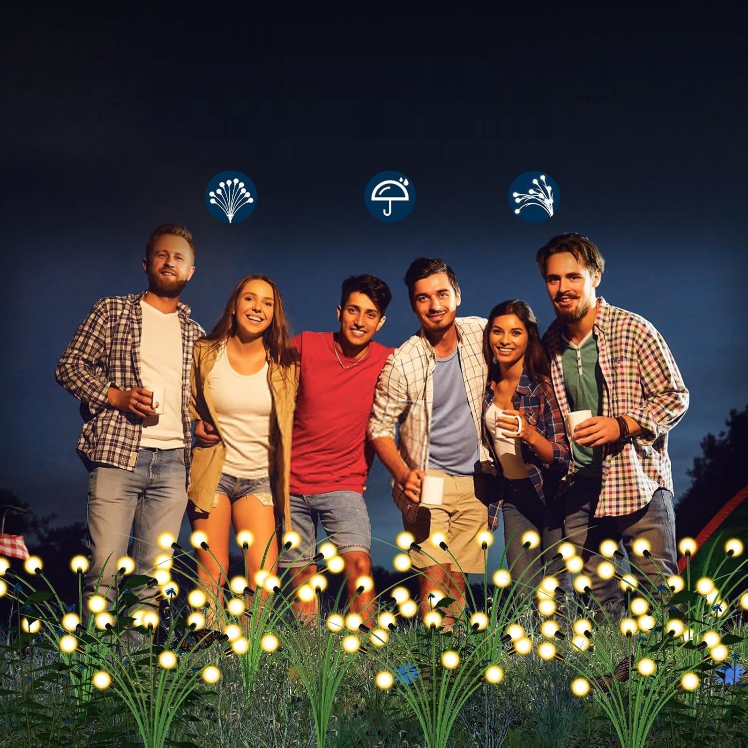 GCMacau Lampki Solarne na Zewnątrz, 20 LED Świetliki Lampki Solarne