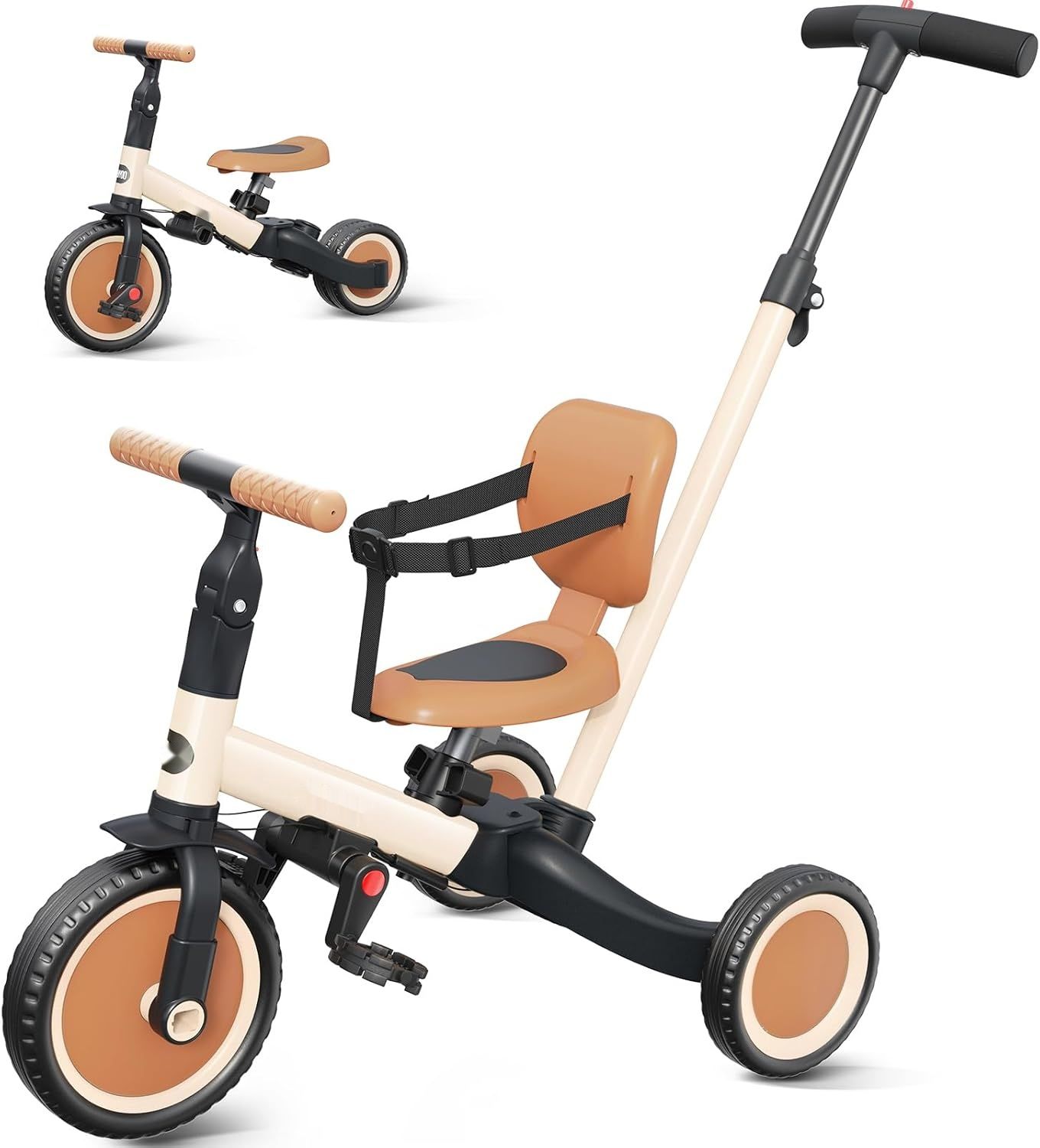 newyoo Rower Trójkołowy dla Maluchów, 5-w-1 Rower Trójkołowy dla Dzieci
