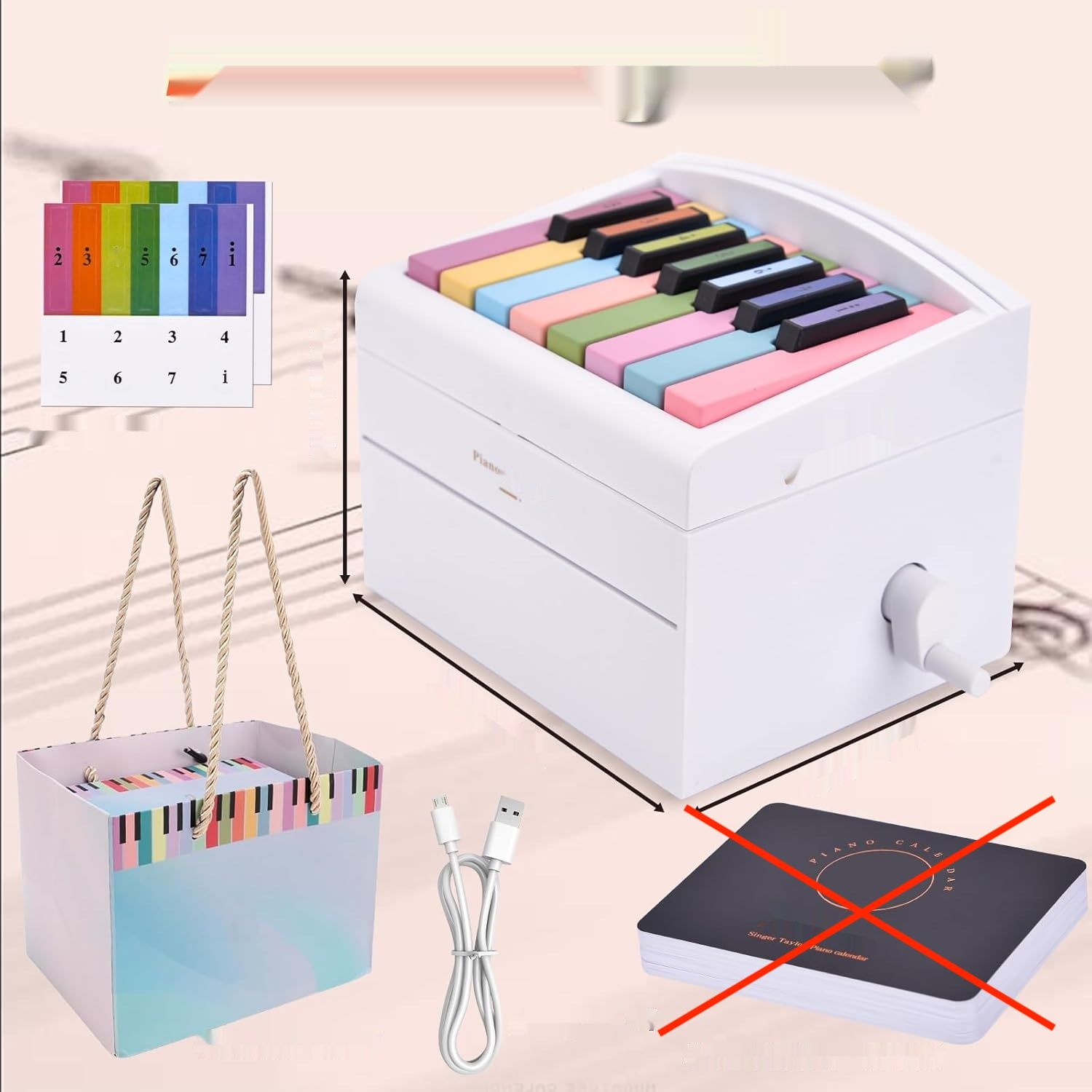 Kalendarium z mini pianinem