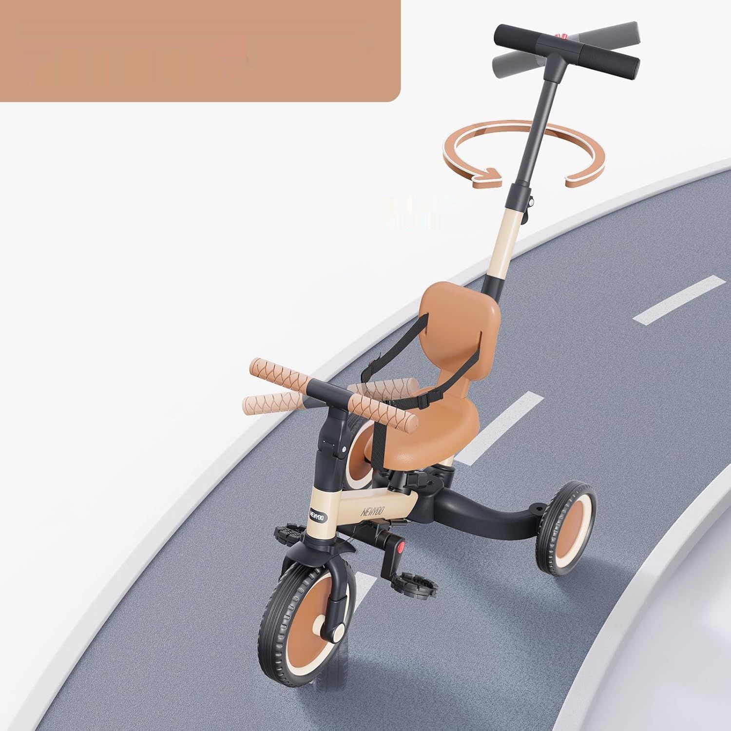 newyoo Rower Trójkołowy dla Maluchów, 5-w-1 Rower Trójkołowy dla Dzieci