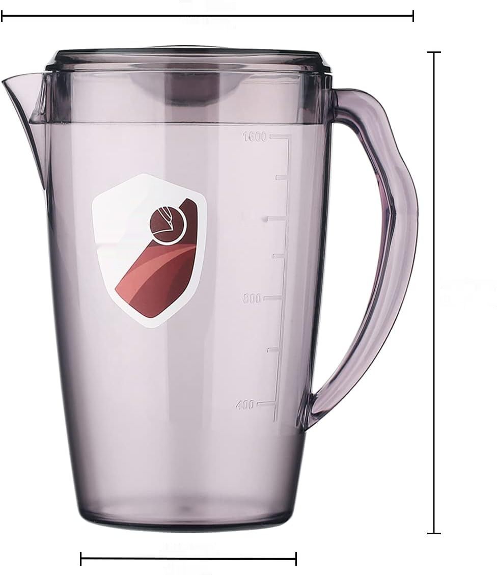 HOMQUEN Plastikowy Dzbanek, 1.8 L Dzbanek na Wodę z Pokrywką