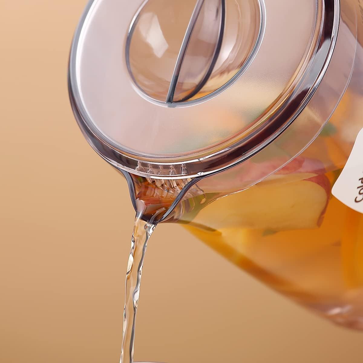 HOMQUEN Plastikowy Dzbanek, 1.8 L Dzbanek na Wodę z Pokrywką