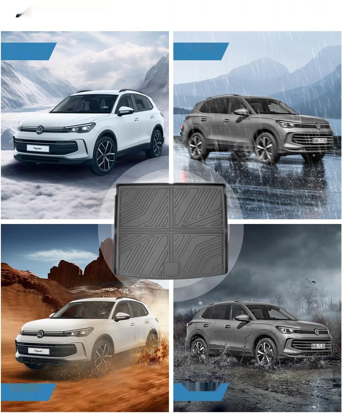 LANGBEAN Górna Mata Bagażnika do VW Tiguan 3 2024 2025, Ochronna Mata