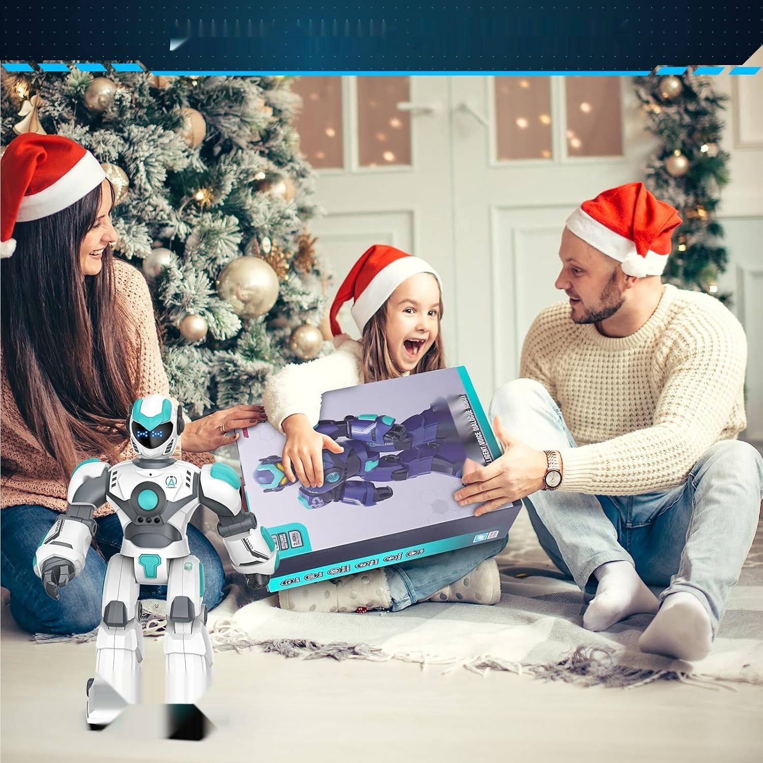 VATOS Robot zabawka dla dzieci, 40 cm, zdalnie sterowana, programowalna