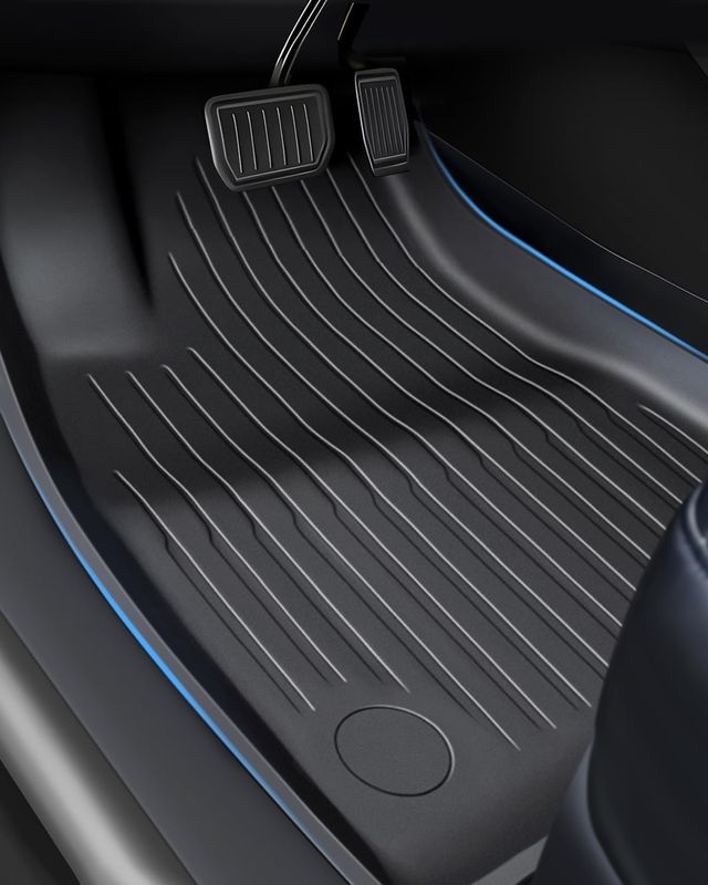 LANGBEAN Dywaniki do Tesla Model Y, TPE, antypoślizgowe, wodoodporne, czarne