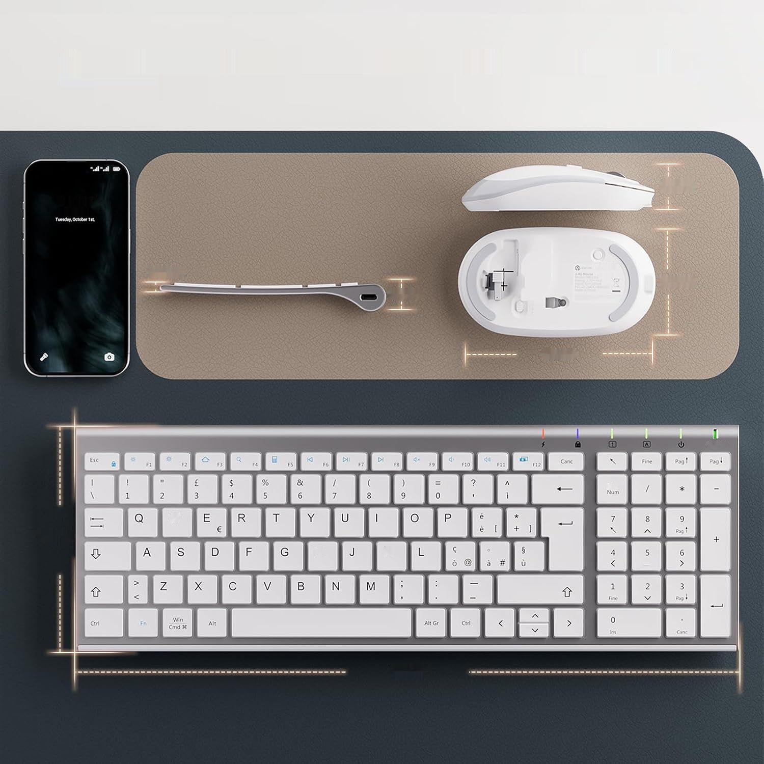 Bezprzewodowa klawiatura i mysz iClever 2.4G