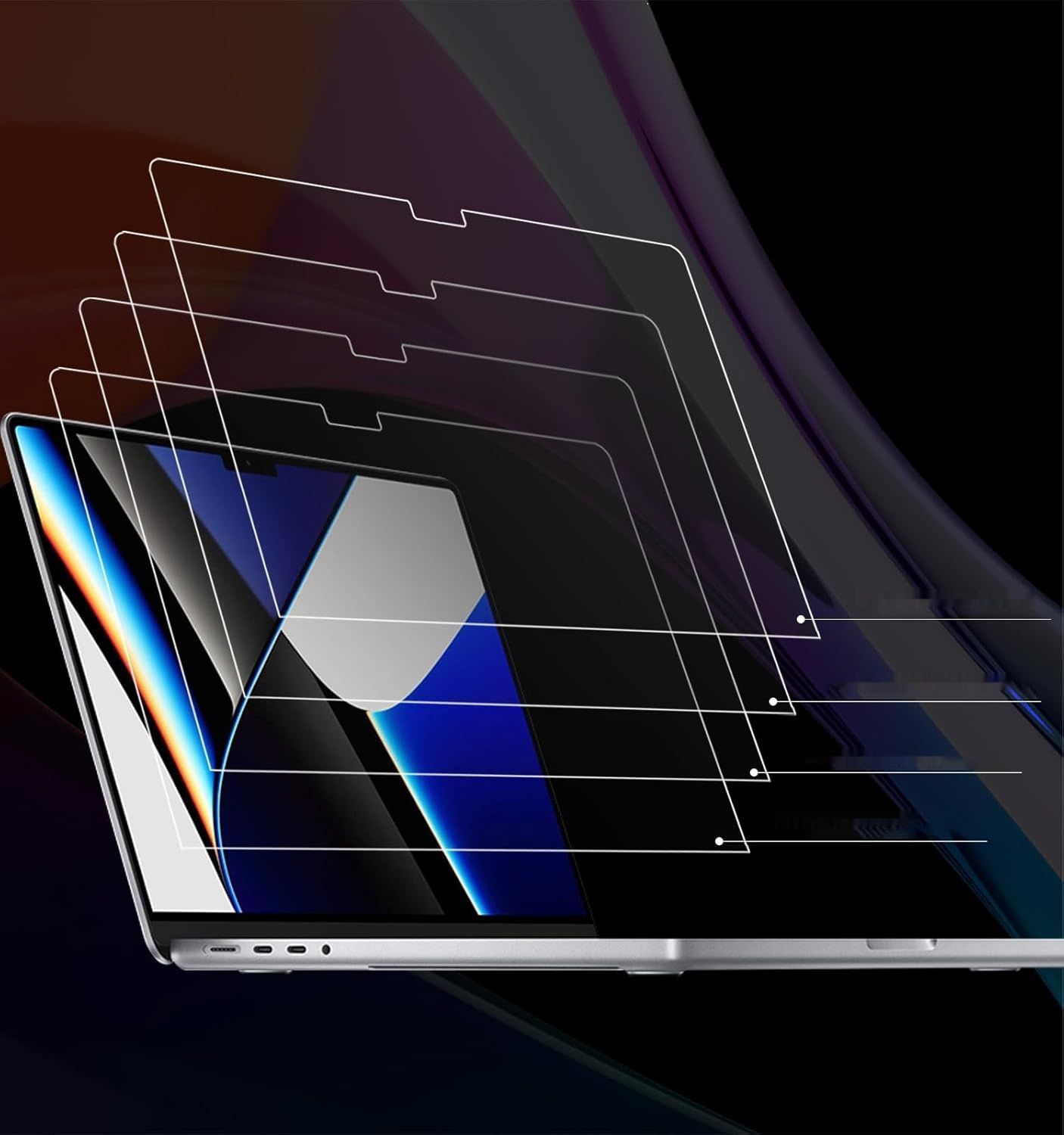 Magnetyczny filtr prywatności dla MacBooka Pro 16 cali (2021, M1 Pro)