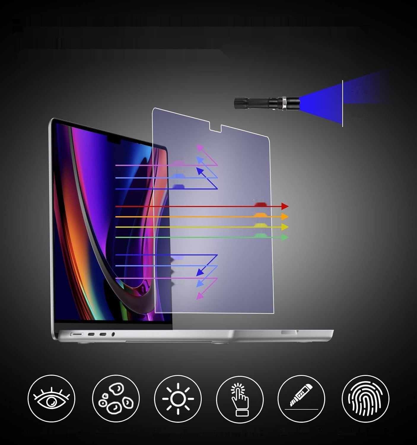 Magnetyczny filtr prywatności dla MacBooka Pro 16 cali (2021, M1 Pro)