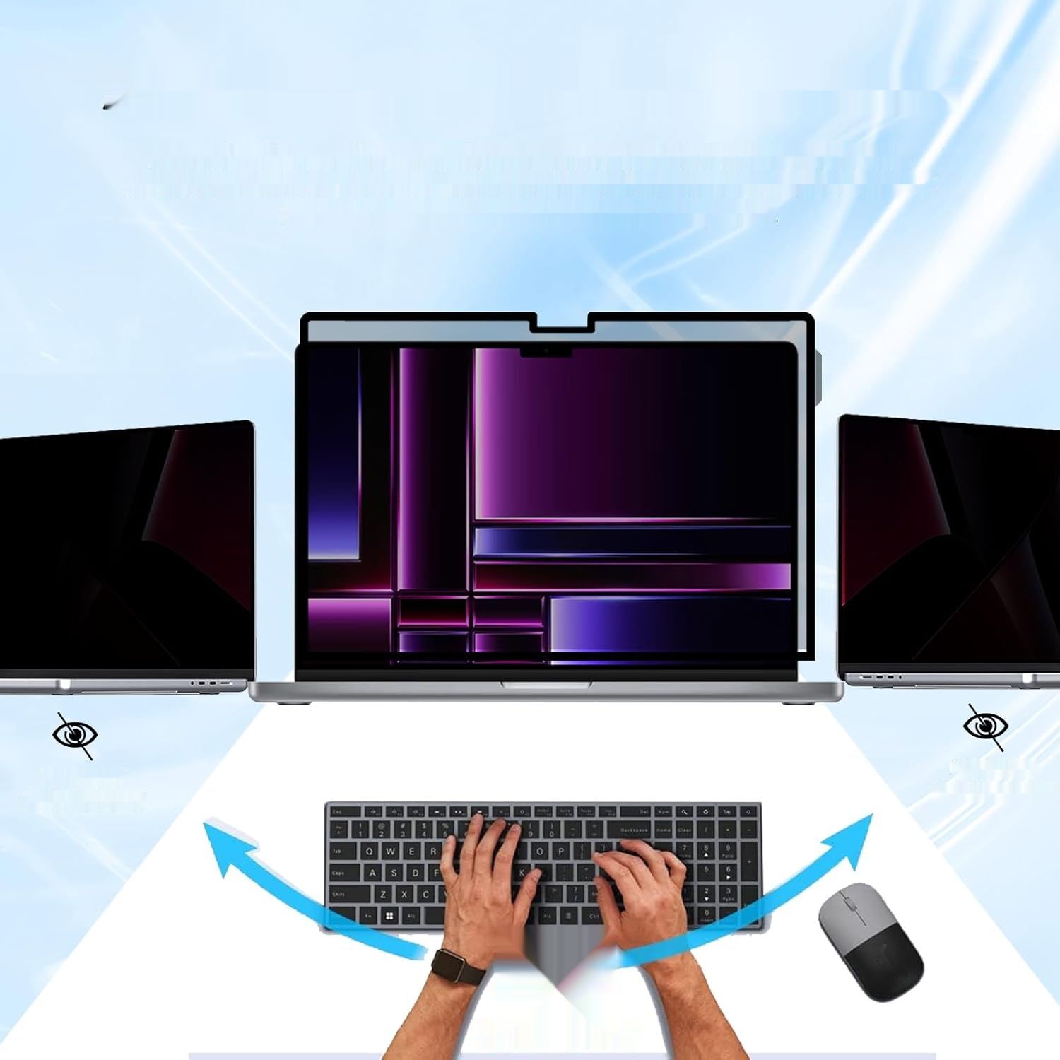 Dabernur Folia prywatności dla MacBook Air 15&quot; 2023-M2 A2941.
