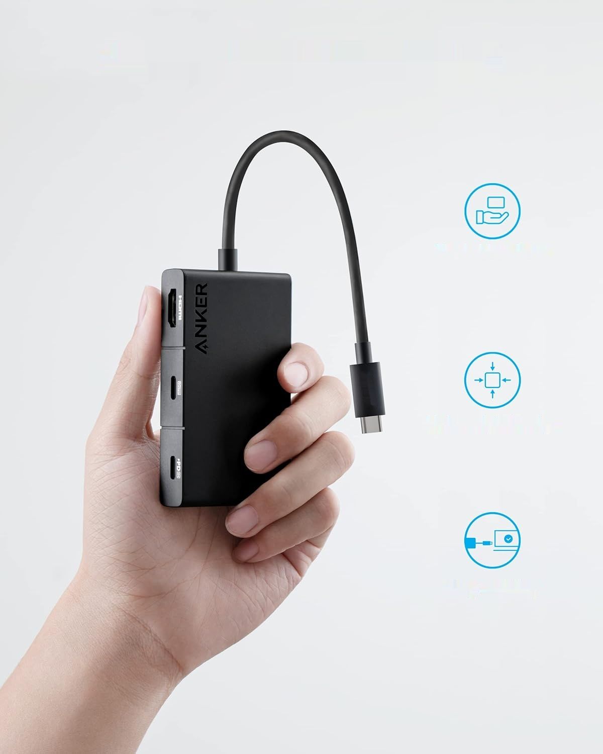 Anker USB-C Hub, 332 USB-C Hub (5-w-1, 4K HDMI)
