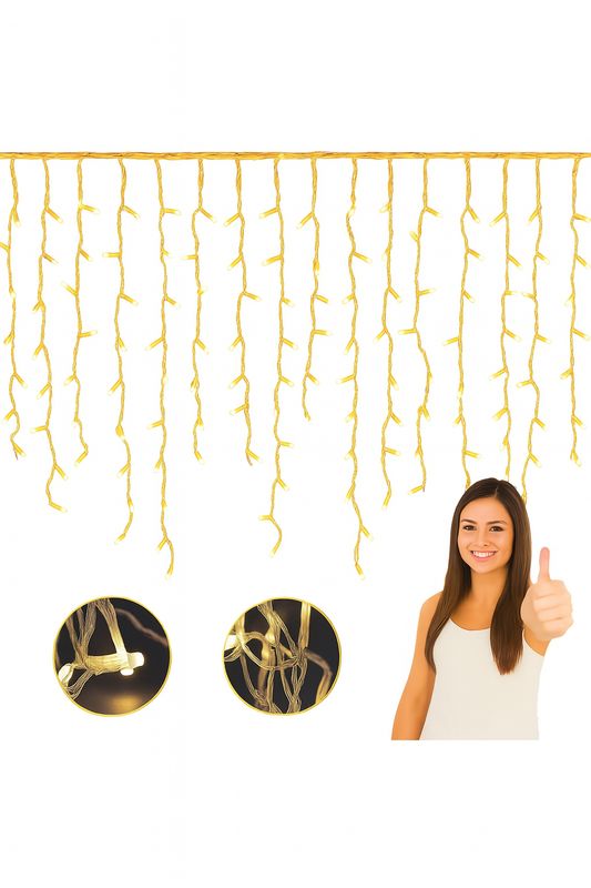 Świetlna Dekoracja LED na Święta 20 m 880 LED Icicle z Timerem