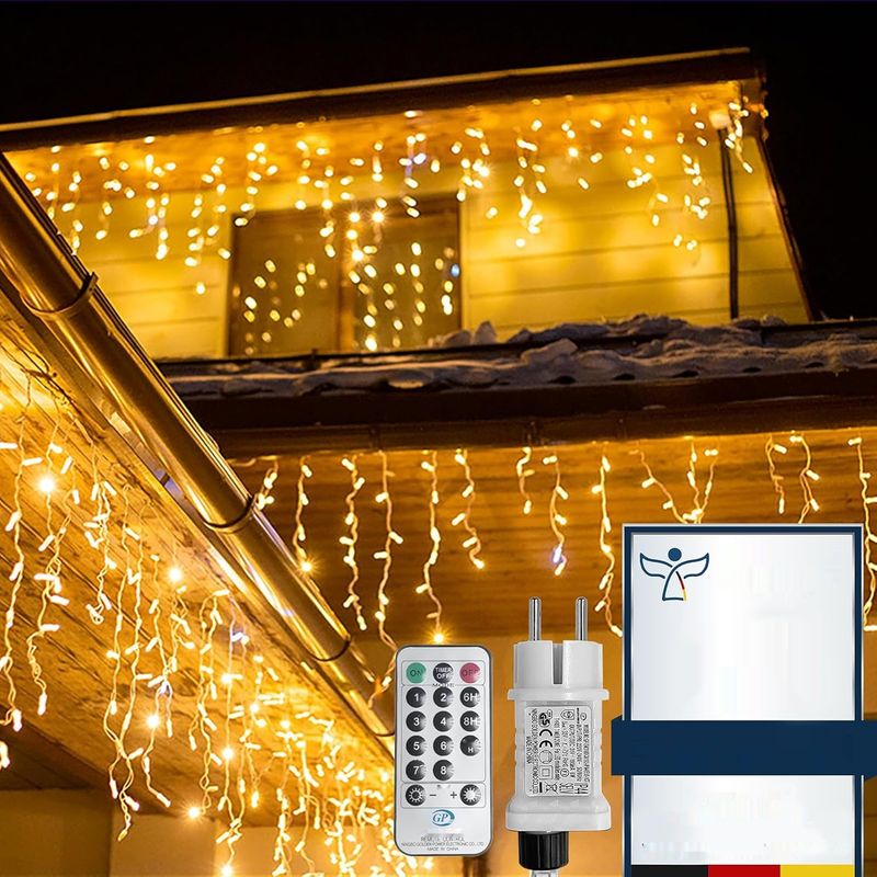 Świetlna Dekoracja LED na Święta 20 m 880 LED Icicle z Timerem