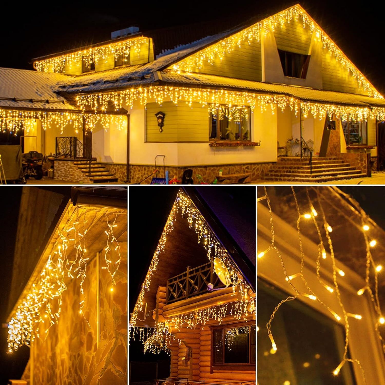 Świetlna Dekoracja LED na Święta 20 m 880 LED Icicle z Timerem